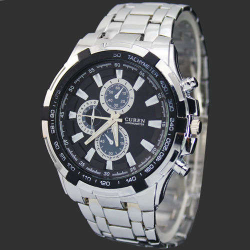 Mens Heavy & Modern CUREN Steel Band Watch